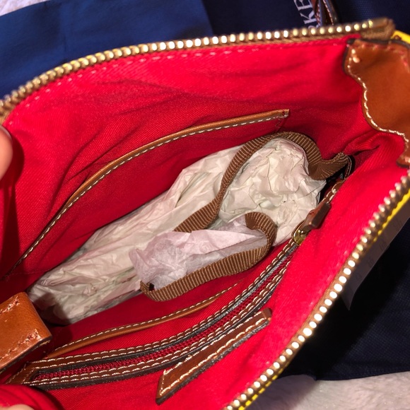 Dooney & Bourke Bags Dooney Bourke Yellow Pebble Grain Double Zip